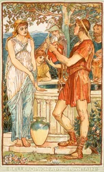 Bellérophon à la fontaine, illustration de 